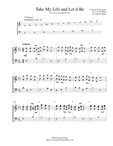 Take My Life and Let it Be - for 3-octave handbell choir (arr. Samuel Stokes)