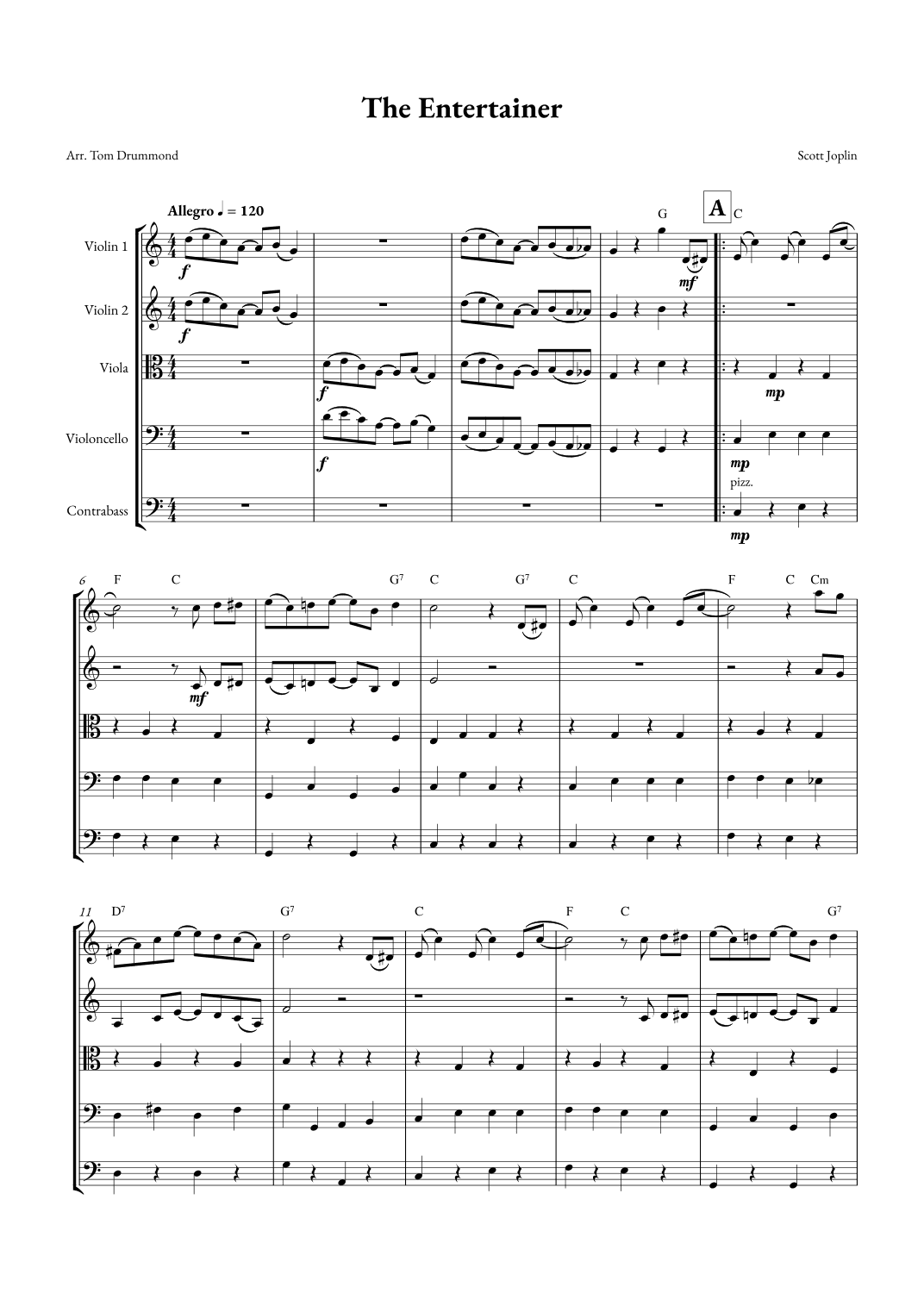 The Entertainer (arr. Tom Drummond)