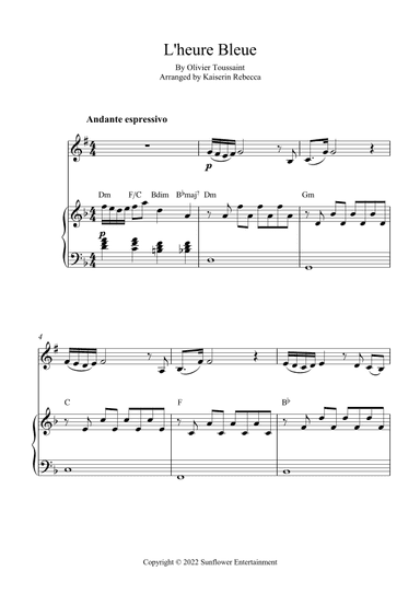 L'heure Bleue (arr. Kaiserin Rebecca)