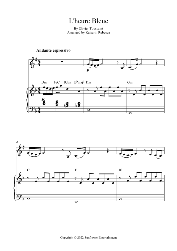 L'heure Bleue (arr. Kaiserin Rebecca)