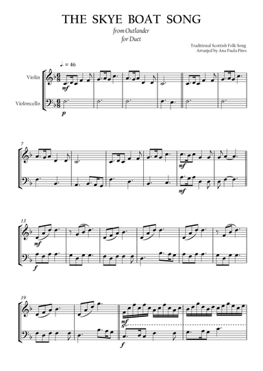 The Skye Boat Song from Outlander (arr. Ana Paula Pires)