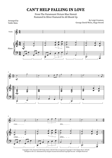 Can't Help Falling In Love (arr. Valdir Maia)