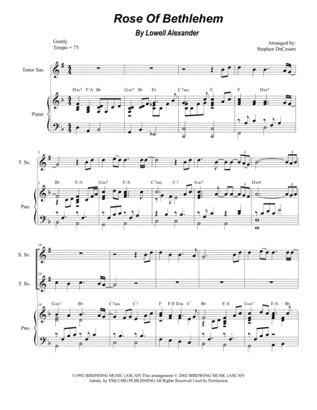 Rose Of Bethlehem (arr. Stephen DeCesare)