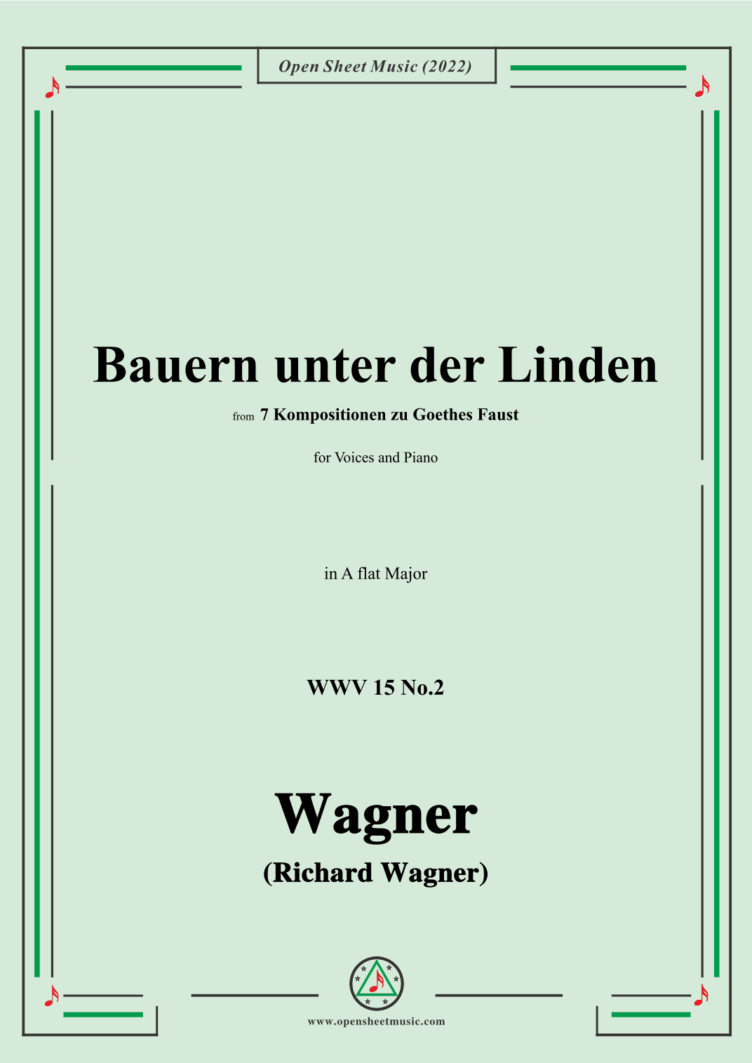 R. Wagner-Bauern unter der Linden,WWV 15 No.2,in A flat Major (arr. OSM Press)
