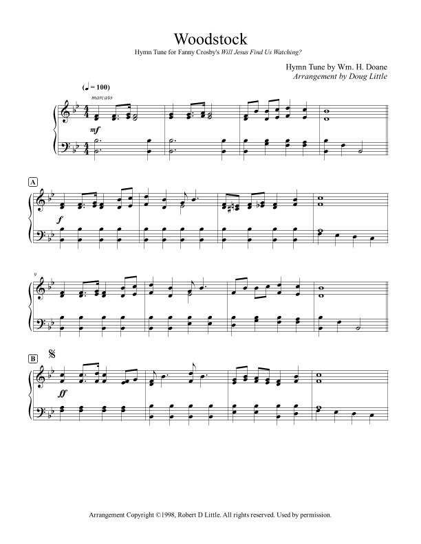 Woodstock (Will Jesus Find Us Watching?) (arr. Doug Little)