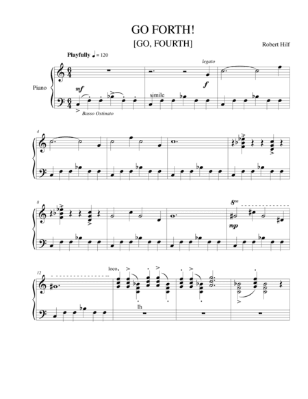 GO FORTH (GO, FOURTH)