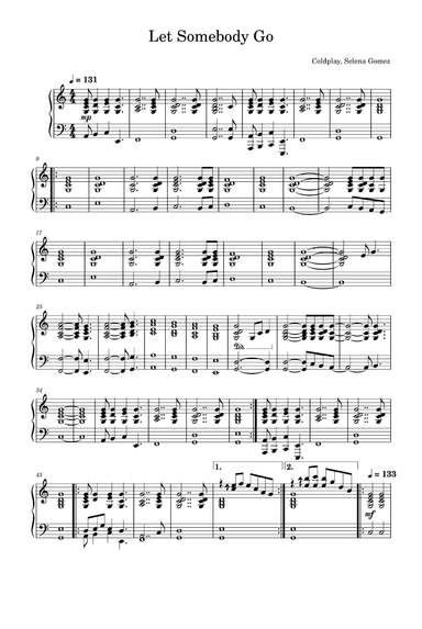 Let Somebody Go (arr. Coldplay)