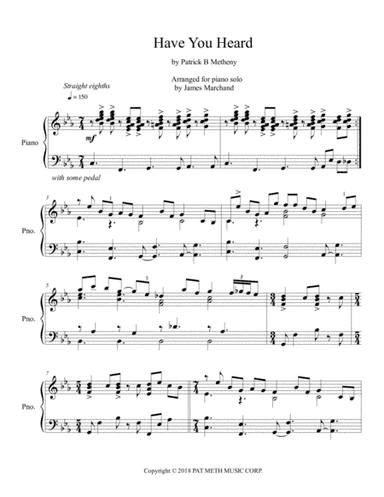 Have You Heard (arr. James Marchand)