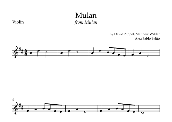 Honor To Us All (arr. Fabio Britto)