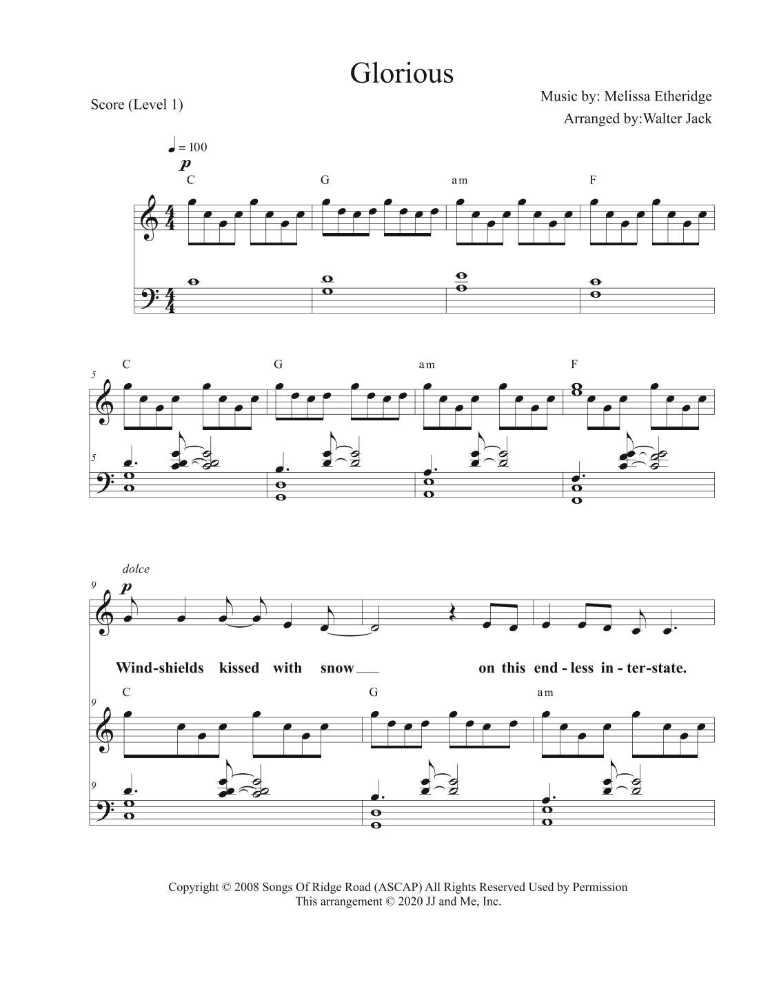 Glorious (arr. W. Jack)