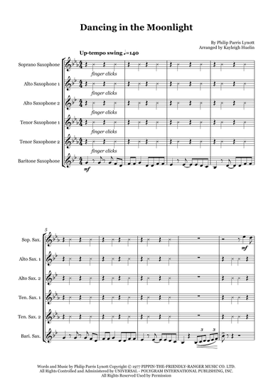 Dancing In The Moonlight (arr. Kayleigh Huelin)