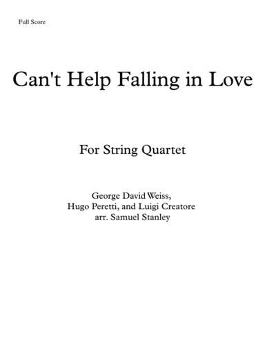 Can't Help Falling In Love (arr. Samuel Stanley)