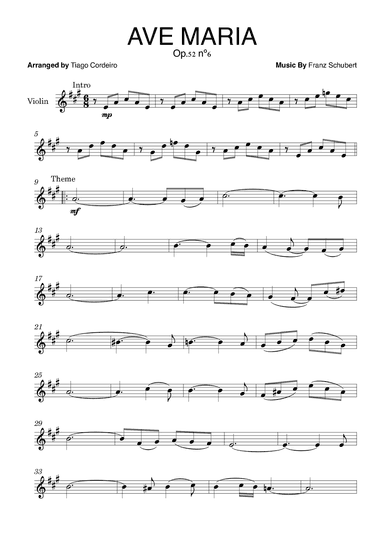 Ave Maria Op.52 nº6 (arr. Tiago Cordeiro)