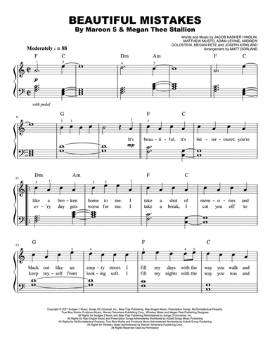 Beautiful Mistakes (arr. Matt Dorland)