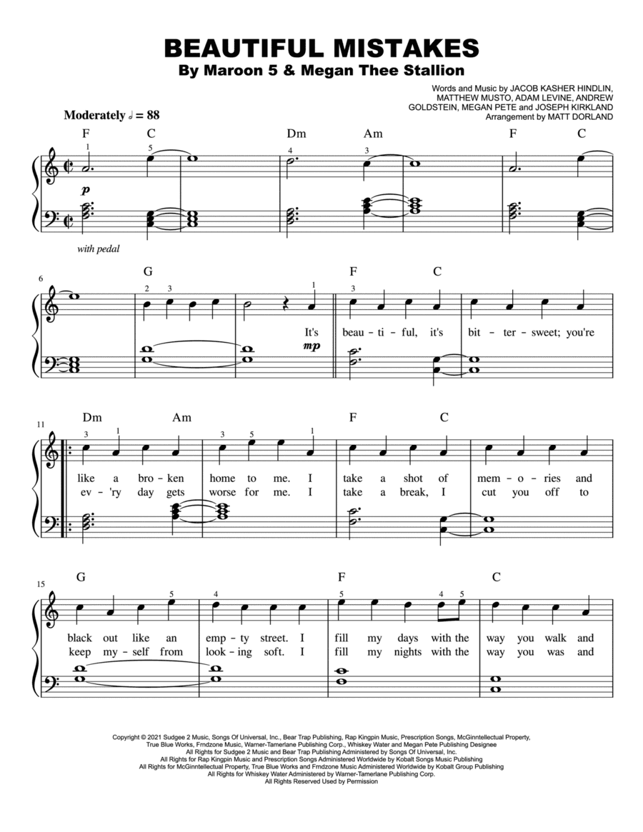 Beautiful Mistakes (arr. Matt Dorland)