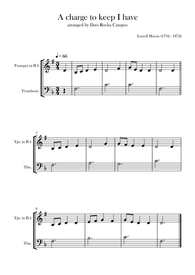 A charge to keep I have (arr. Davi Rocha Campos)