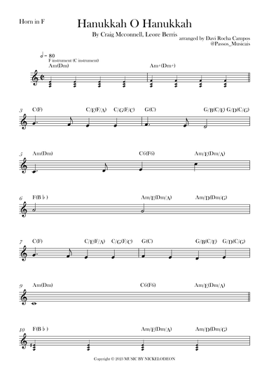Hanukkah O Hanukkah (arr. Davi Rocha Campos)