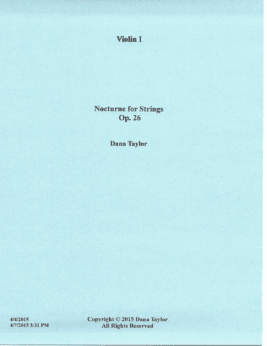 Nocturne for Strings- Op. 26-Parts