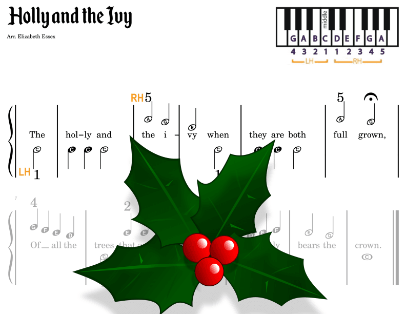 The Holly and The Ivy - Pre-staff Alpha Notation (arr. Elizabeth Essex)