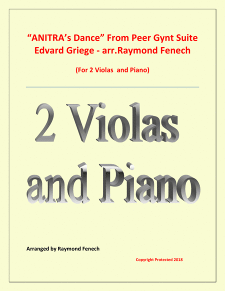 Anitra's Dance - From Peer Gynt (2 Violas and Piano) (arr. Raymond Fenech)