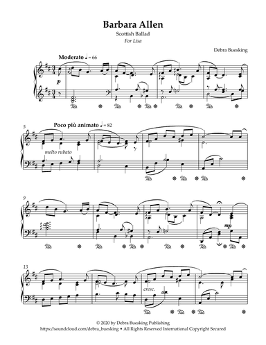 Barbara Allen (arr. Debra Buesking)