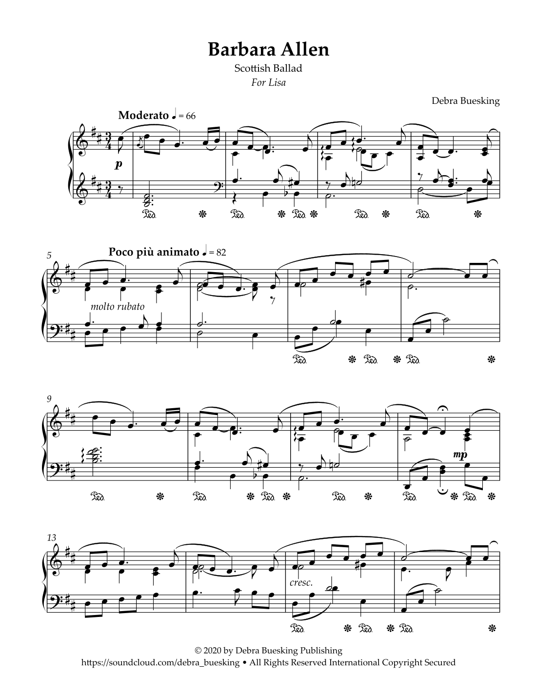 Barbara Allen (arr. Debra Buesking)