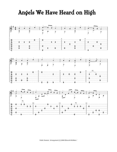 Angels We Have Heard on High (For Fingerstyle Guitar Tuned CGDGAD) (arr. Ellsworth McMeen)