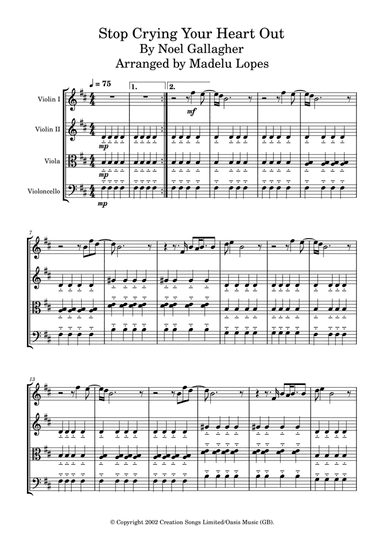 Stop Crying Your Heart Out (arr. Madelu Lopes)