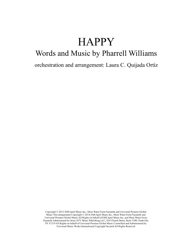 Happy (arr. Laura C. Quijada Ortíz)