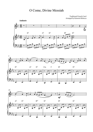O Come, Divine Messiah (arr. Kaiserin Rebecca)