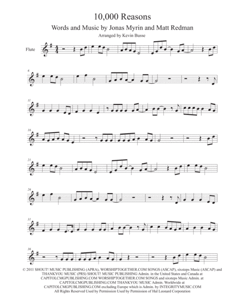 10,000 Reasons (Bless The Lord) (arr. Kevin Busse)