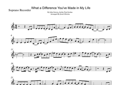 What A Difference You've Made In My Life (arr. Josiel Oliveira)
