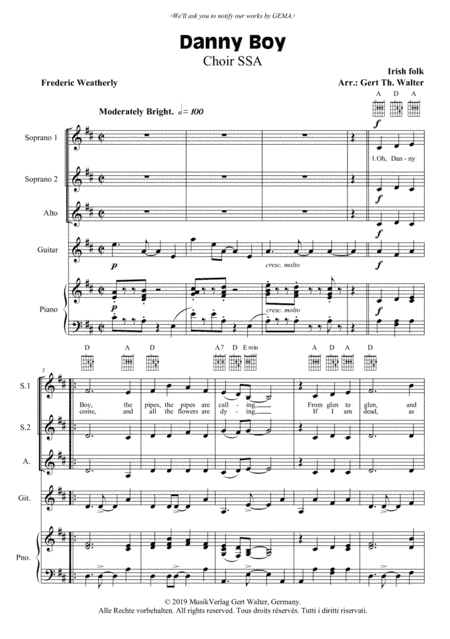 Danny Boy (arr. Gert Th. Walter)