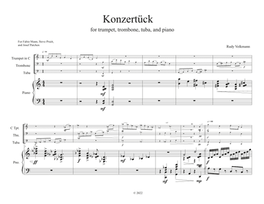 Konzertstück for Brass Trio and Piano