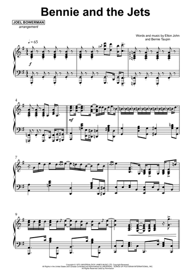Bennie And The Jets (arr. Joel Bowerman)