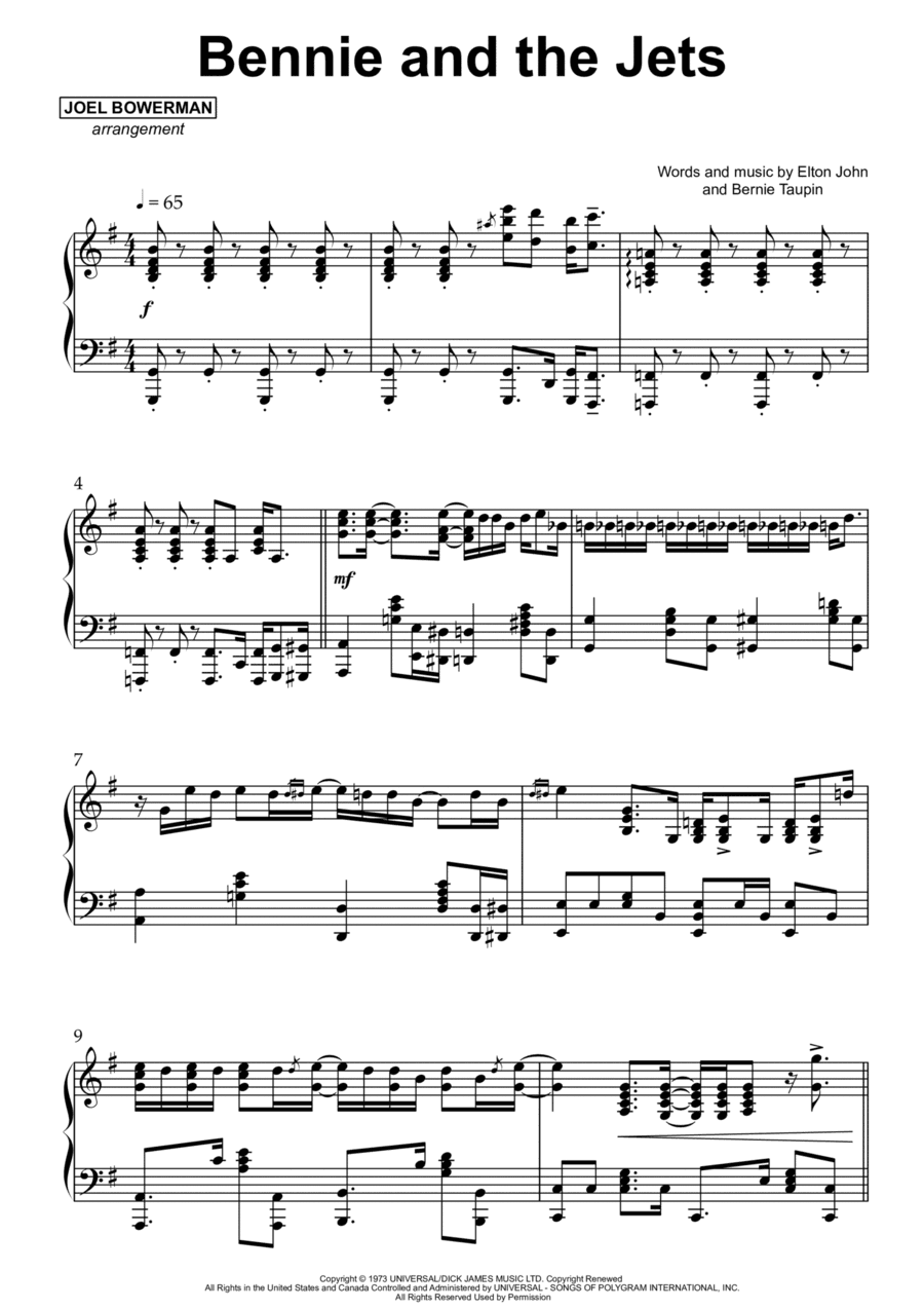 Bennie And The Jets (arr. Joel Bowerman)
