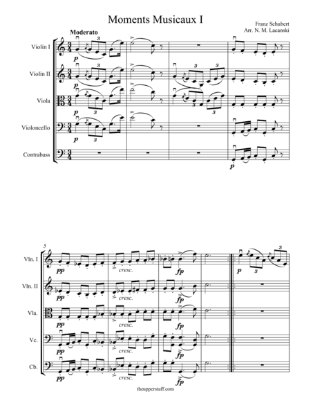 Moments Musicaux I (arr. Nick Lacanski)