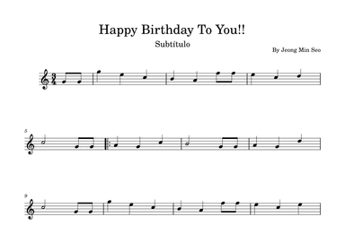 Happy Birthday To You!! (arr. Fernanda Moura)