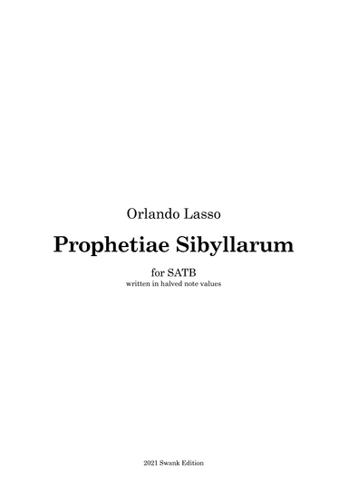 Prophitiae Sibyllarum (arr. Jasper Swank)
