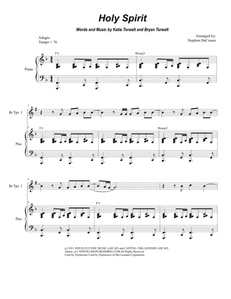 Holy Spirit (arr. Stephen DeCesare)