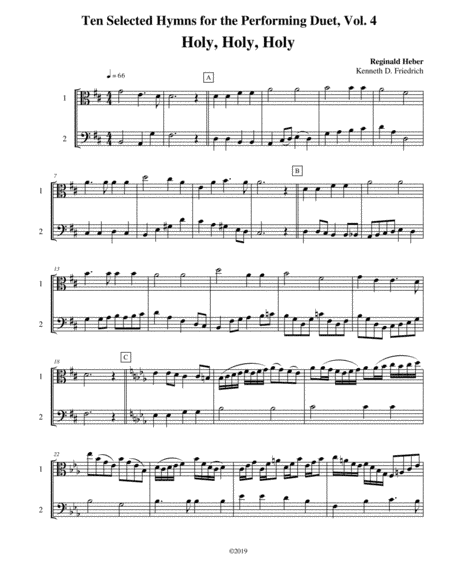 Ten Selected Hymns for the Performing Duet, Vol. 4 - viola and cello (arr. Kenneth D. Friedrich)