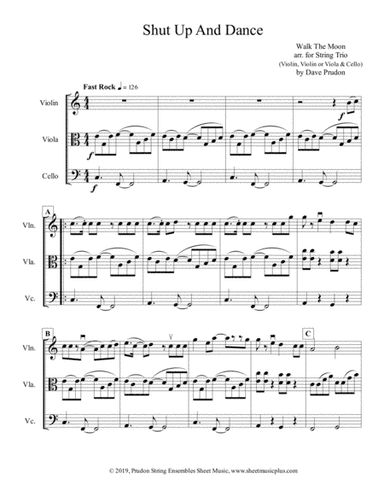 Shut Up And Dance (arr. Dave Prudon)