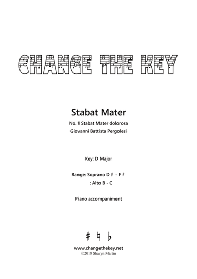 Stabat Mater No.1 Stabat Mater dolorosa - D Major (arr. Change the Key)