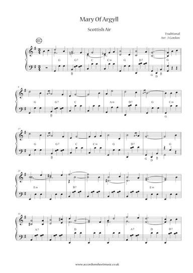 Mary Of Argyll (arr. Julia Gordon)