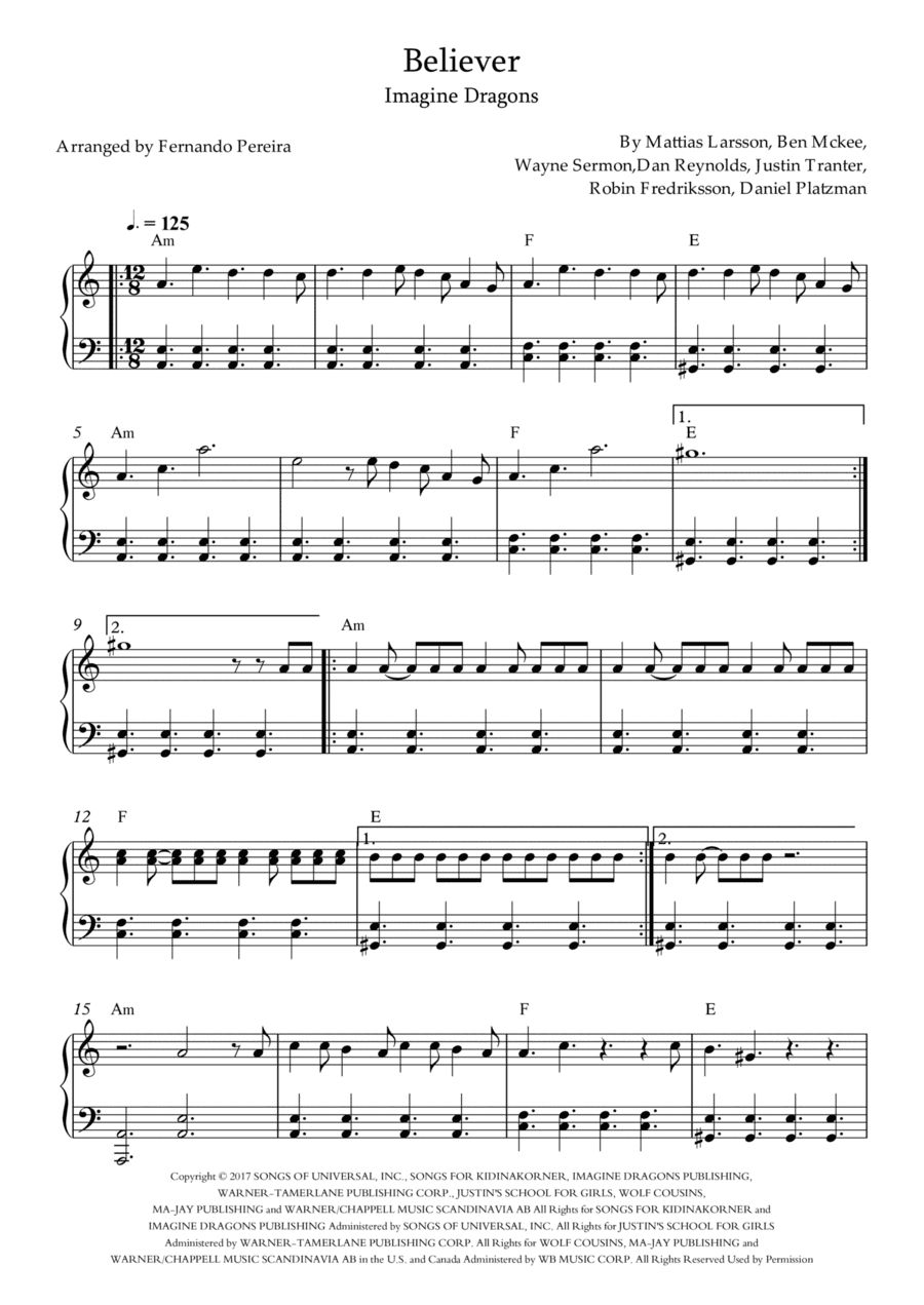 Believer (arr. Fernando Pereira)
