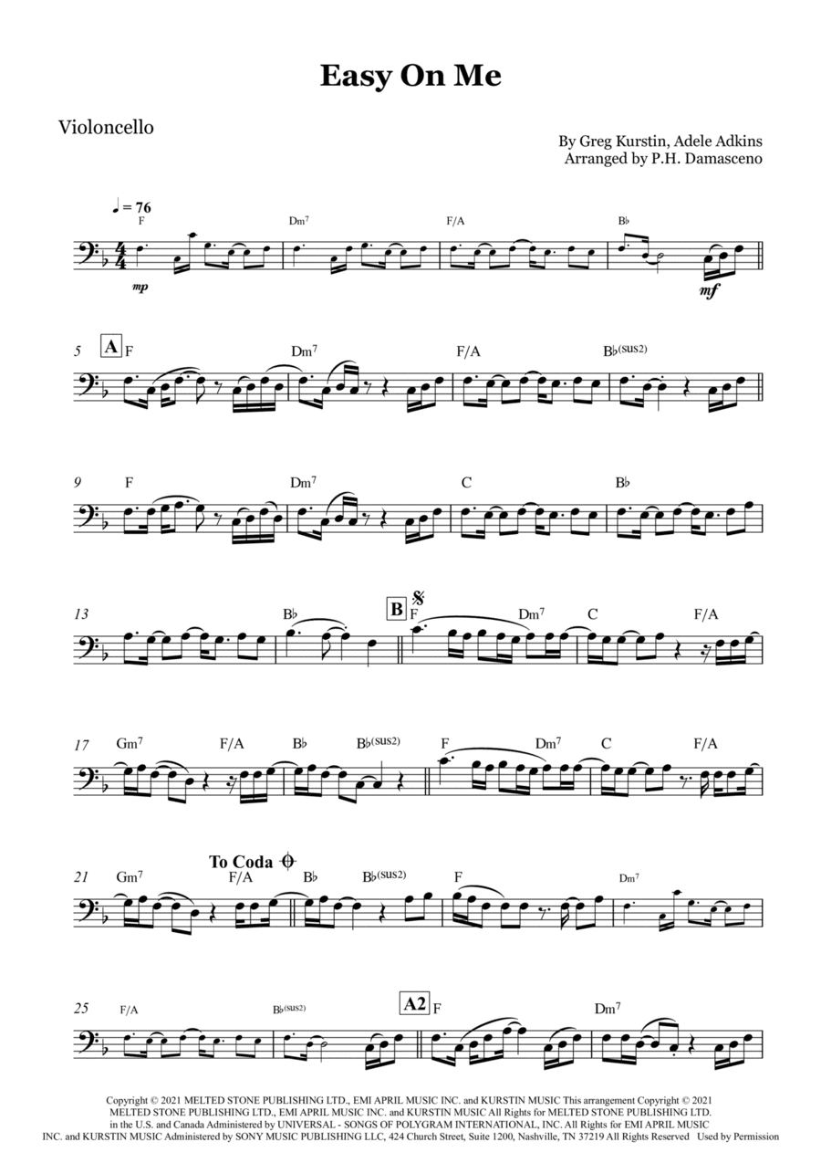 Easy On Me (arr. P.H. Damasceno)