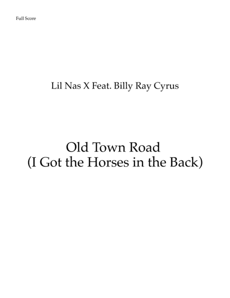 Old Town Road (remix) (arr. Leandro Cardoso)