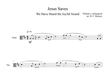 Jesus Saves (Viola Solo) (arr. B. C. Dockery)