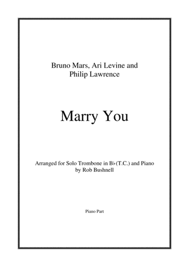 Marry You (arr. Rob Bushnell)