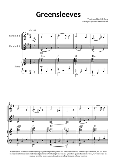 Greensleeves (arr. Glauco Fernandes)